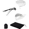 Cecotec Attrezzi per Barbecue Acciaio Inox, Set Utensili Barbecue DragonPack 6600 M, Versatilità e Comfort con Pinze, Raccoglicenere ed Espansore Griglia per Maggiore Capacità e Precisione