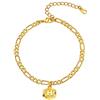 FindChic Bracciali Alla Caviglia per Donna Estate Spiaggia Piede Gioielleria Cavigliera Regolabile Figaro con Lettera h Cavigliera Iniziale Placcata in Oro 18k