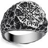 WESTMIAJW Anello Vichingo Uomo Stile Norreno Anelli Vichinghi Lupo/Corvo/Bussola/Albero della Vita Gioielleria per Uomo Taglia Q/S / T1/2 / V1/2 / Y/Z+1, Acciaio inossidabile