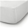Cuore di lino - Lenzuolo sotto con angoli in puro lino 100% Made in Italy Bianco Ottico matrimoniale (160x190x30cm)