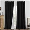 Joydeco Tende per Interni 100% Oscuranti Velluto Nero 330g/㎡ 2 Pezzi L 140 x A 240 cm Nastro Tenda Termica Isolante Freddo e Caldo Soggiorno Camera da Letto Curtains