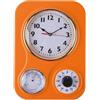 Lily's Home Orologio da cucina retrò con temperatura e timer (arancione)