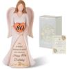 Storieme 80th Birthday Gifts for Women: Best Happy Birthday Gift for 80 Year Old Woman Moms Grandmothers Friends, Unique Birthday Angel Figurine Decorations