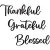 Vivegate Thankful Grateful Blessed Metal Wall Art Decor - 43 x 39 cm, 3 pezzi, motivo: scritta in lingua inglese Thankful Grateful Blessed Sign for Home Decor Be Gratefic, arte da parete