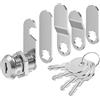 VOCIBO® Serratura per Cassetta delle Lettere Con 4 Chiavi, 5 Piastre Diverse, 20 mm, Mandrino Diametro 18 mm, a Leva