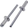 SKIR'CO 100 rivetti ciechi in alluminio 5,0 x 12 mm, mandrino in acciaio, rivetti a testa bombata, DIN 7337