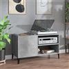 Tidyard Mobile per dischi, scaffale CD, mobile giradischi, mobile per disco, mobile per vinile, compensato grigio cemento 84,5 x 38 x 48 cm