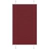 vidaXL Tenda Plissettata Rosso Bordeaux 75x150 cm Larghezza Tessuto