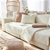 FASCINATDECO Copridivano 1/2/3/4 Posti con Braccioli, Copriseduta Divano, Copridivano Antigraffio Gatto, Copridivano Angolare Antiscivolo, Telo Copridivano, Beige, 70x120cm