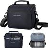 K&F CONCEPT Borsa per fotocamera, piccola borsa a tracolla singola Crossbody Custodia con cinghia regolabile compatte Borse per macchina fotografia DSLR/SLR/Mirrorless-blu marino