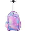ST.Right Pink Butterflies Zaino Trolley Scuola Elementare Media Superiore Ragazza Bambina Grande