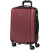 ITACA - Bagaglio A Mano Rigido Leggero Bagaglio A Mano 55X40X20 con 4 Ruote Silenziose Trolley Cabina Estensibile Viaggio Aereo Ergonomico Durevole. Compatibile Ryanair, Granato-Antracite