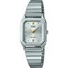 Casio Orologio Quarzo Donna, misura cassa 23.00mm con quadrante Argento Analogico e cinturino Argento in Cinturino in metallo LQ-400D-7AEF