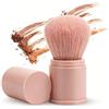 lixulluo Pennello retrattile Kabuki per fondotinta, portatile, da viaggio, per fard, cipria, minerale, fondotinta, blush