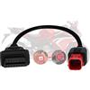 AMHTDOL Cavo adattatore OBD2 a 6 Pin, adatto a Guzzi Kawasaki Suzuki Yamaha Piaggio Vespa Honda motor Diagnostic Cable OBD, connettori a 6 Pin Euro5 possono Bus e k line, lavora con il lettore di codice