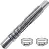 ALI2 Tubo di scarico per generatore - ALI2 Tubo di scarico da 22,5 cm con riscaldamento supplementare, silenziatore in acciaio inox, tubo di scarico per auto con due fascette in acciaio inox per
