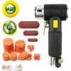 BAKENLON Lucidatrice a batteria per auto, levigatrice orbitale ad aria compressa, lucidatrice a batteria, set con carta vetrata, 30 spugnette x 21, per auto, pavimenti, piastrelle