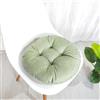 DOTBUY-SHOP 4 Pezzi Cuscini Sedie Cucina Cuscini Coprisedia Cuscino Rotondo Sedia Cucina, Morbido Cuscini Sedia per Ufficio Patio Pranzo Soggiorno (Verde Matcha,45x45x9cm)