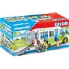 PLAYMOBIL City Life 71329 Scuolabus, con Porta Scorrevole, rampa Pieghevole per Sedia a rotelle e Spazio per 5 Personaggi, Giocattolo per Bambini dai 4 Anni in su