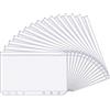 Yaomiao A6 Formato 6 Fori Raccoglitore ad Anelli Tasche Cerniere Plastica Cartelle Impermeabile 6 Fori Cerniera Borsa Foglia Sciolto per Documenti Taccuino Carte (15 Pezzi)