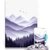QVKZLYFXN Puzzle da 1000 pezzi per adulti Paesaggio di montagna viola Giocattoli Giochi Educativi Antistress Gioco educativo per compleanno e Natale 38x26cm