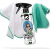 detailmate Nuke Guys See Through - Set di pulizia per vetri per auto, 500 ml, con due panni in microfibra, 450 g/mq, 35 x 35 cm, con panni in microfibra
