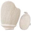 Luxvara 2 Pezzi Guanto Esfoliante Corpo - Guanto di Crine in Luffa Naturale per Pulizia Pori Viso E Corpo, Exfoliating Scrub Gloves, Spugna Doccia per Peeling E Scrub, Set Guanti Peeling Professionali
