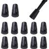 QHFlashbuy Gommini Bastoncini Trekking,12 Pezzi Tappi per Bastoni da Passeggio,Copri Punta Bastoncini da Trekking,Trekking Punte Ricambio,Accessori per Esterni(11mm,Nero)