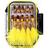 ANCLLO - Kit di esche da pesca a mosca, 30 pezzi, per pesca a mosca, esche secche, kit assortito con scatola impermeabile per pesca alla trota