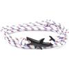 aninu Bracciale Squalo con App Monitoraggio - Adozione Simbolica Squalo, Bracciale Surfista Paracord Ciondolo Squalo Acciaio, Amicizia Coppia Regalo Uomo Donna Bambini, 7 Colori