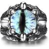 GTHIC Anello gotico malocchio in acciaio inossidabile per uomo donna Punk Dragon Claw Biker Anelli regalo gioielli grigio taglia 13