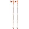 Purelei® Dewdrop Orecchini - Pendenti con perle di conchiglia in acciaio inossidabile placcato oro 18 carati - Lunghezza 75 mm - Gioielli festivi da donna - Oro/Argento