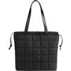 Navaris Borsa Trapuntata Donna - Borsa Tote e a Secchiello 2 in 1- Imbottita Capiente e Leggera - Ideale per Lavoro Viaggio e Università - Puffer Tote Bag Unisex - Nero