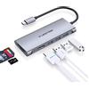 LENTION 6-in-1 Hub USB C HDMI 4K, 3 USB 3.0, Lettore di Schede SD/Micro SD, Adattatore per 2024-2016 MacBook Pro M1/M2/M3/M4, Nuovo Mac Air, iPhone 15 Plus Pro Max, Surface Pro (C34, Grigio)