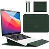 Hinnwer 11 11,6 12 Pollici Custodie per PC Portatile Borsa con Funzione Stand per Ipad Pro 12.9 MacBook Air M1 2020/Surface/Acer/Asus/Dell/Fujitsu/Lenovo/HP/Samsung/Sony Verde
