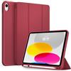 CACOE Custodia Cover Compatibile con iPad 11a Generazione (A16) 11 (2025) / iPad 10a Generazione 10.9 (2022) (A2757/A2777), Ultra Sottile Retro Cover con Portapenne,Bordeaux