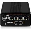 ROUAFWIT Firewall Mini PC Dual 10Gbe N150(Upgard N100) Firewall Hardware, 2 x 82599es SFP+ 10Gbps, 4 x 2.5Gbe i226-V Lan with Filter Connector, DDR5 8G RAM 128G NVME SSD, AES-NI, SIM, TF, 3 Display