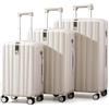 Hanke Valigia da cabina leggera rigida in PC, Bianco avorio, 3-Piece Set（20/24/29）, Valigia rigida leggera resistente ai graffi