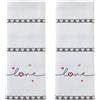 SKL Home Set di asciugamani Heart in Love, 2 pezzi