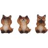 Nemesis Now Three Wise Foxes U6722A24 - Set di tre statuine in resina, colore: marrone, tre volpi sagge, 8,5 cm, regalo di volpe, realizzato in resina di alta qualità, accuratamente dipinto a mano