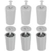QUARKZMAN 6Pz Ferma Tapparelle plastica resistente da 40mm Tappi D'Arresto Tappo di Arresto per Tapparella in Plastica con Rondelle e Viti per Tapparelle Stecche per Tapparelle, Grigio