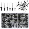 NAMIC 210 Pezzi Alluminio a Cupola Grande Flangia Rivettatrice Kit Assortimento, 6 Mmisure Chiuse Estremità Pop (M3,2/4/5) (2/10/12/14/16), Set di Rivetti Pop per Mobili, Metallo, Scatola Portaoggetti