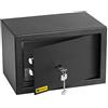 HomeSafe HV20K Cassaforte Piccola con Chiave, 20x31x20cm (HxLxP), Cassaforte da Armadio per Sicurezza Domestica, Cassetta di Sicurezza per Soldi, Gioielli, Oggetti di Valore