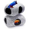 SpringSmart Rocce per rifugio per acquario, per animali acquatici da allevare, giocare e riposare, ornamenti in ceramica sicura e atossica, piccole rocce decorative per Betta (9,4 x 6,9 x 5,1 cm (2