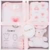 Bundle Bear Set regalo per neonati per ragazze, confezione regalo rosa da 4 pezzi con body, bavaglino, calzini e peluche, essenziali per neonati, regali per baby shower, regali per neonate, cesti regalo per