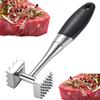 Jilskl Batticarne, Tenera Carne in Acciaio Inox, Double Face Martello per Bistecche Batticarne a Martello,Martello per Carne Pesante, Batticarne a Doppio Lato Adatto per Bistecche Braciole di Maiale