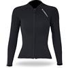 HUIOP 2mm Neoprene Uomo Donna Top da Sub con Cerniera Frontale Mute Giacca a Maniche Lunghe Top Muta per Snorkeling Diving Surf Sport Acquatici Nuoto,Muta