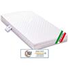 Materassimemory.eu Materasso per culla lettino BIMBO PLUS antisoffoco misura 60x120 cm alto 11 cm con rivestimento sfoderabile e lavabile in lavatrice con guanciale antisoffoco in omaggio.