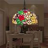 Yjmgrowing Lampada a sospensione in stile Tiffany per sala da pranzo Illuminazione a sospensione in vetro colorato da 12 pollici per Isola della cucina Corridoio Bar Luci del pendente Lampadario,220V, E27,A