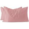 Morbidissimi Coppia federe per guanciale Puro Cotone Q423 Rosa